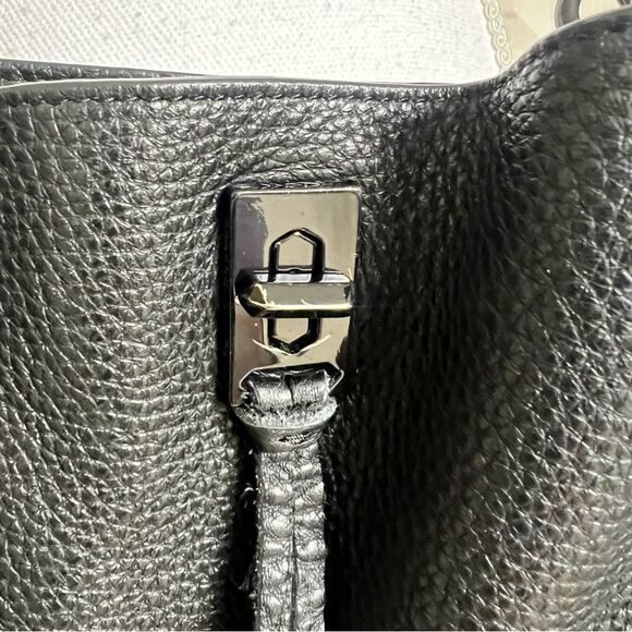 Rebecca Minkoff Darren Pebbled Leather Shoulder Bag Black NEW MSRP $378 - Picture 3 of 9
